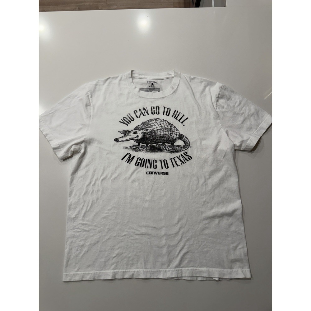 Converse X Fader Fort SXSW Im Going To Texas Armadillo Tee White XL Pre-Owned